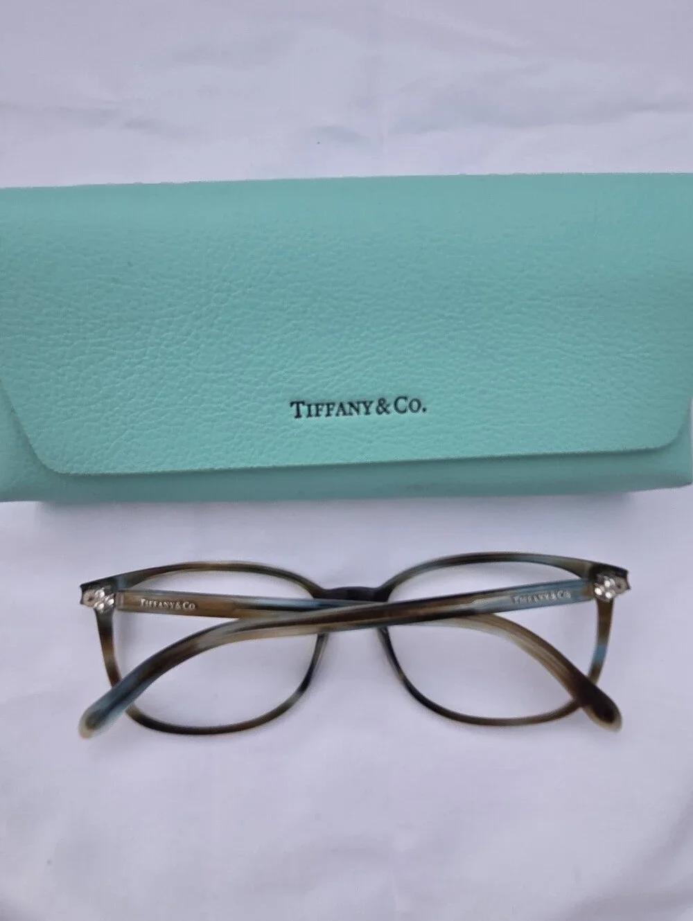Tiffany & Co. Women's Tortoise Cat-Eye Frames with Signature Blue Case